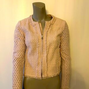 Women's Pink Textured Jacket